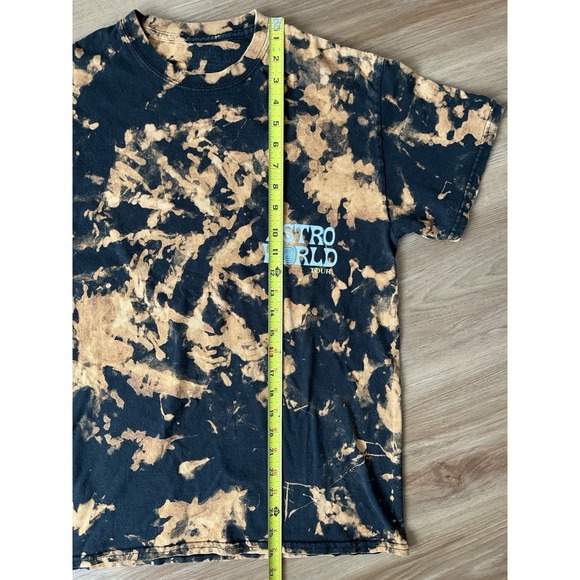 Travis Scott Astroworld Tour Shirt Mens Med Black Bleach Wish You Were Here Bear - Picture 6 of 6